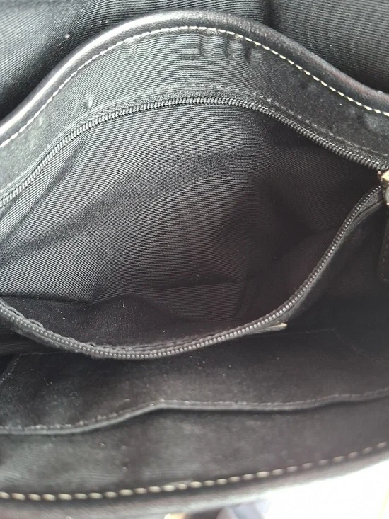 Coach Signature Soho Vintage black monogram shoulder bag in canvas and leather - Picture 11 of 15